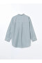 Lcw Modest Green Floral Oversize Women's Shirt Tunic - 4