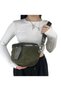 Bag Khaki 100% Real Leather Waist Bag (Bady Bag)