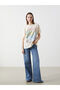 Xside Beige Crew Neck Printed Women's T-Shirt - 2