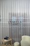 White Voile Thin White Stripe Linen and Honeycomb Tulle Curtain (Unfolded Straight Stitch) - 5