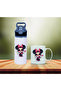 Mickey Mouse Printed Metal Water Bottle with Straw and Mug Cup-006