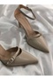Dante Beige Leather Buckle 8.5 cm Heel Shoes Stiletto - 2