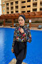 Half Digital Printed Hijab Swimsuit - 7