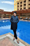 Half Digital Printed Hijab Swimsuit - 3