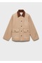 Denim Parka with Contrast Collar - 3