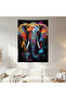 Colorful Elephant Wall Cloth Wall Tapestry First Quality Satin Fabric Poster