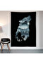 Wolf and Warrior Wall Cloth Wall Tapestry First Quality Satin Fabric Poster - 2
