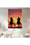 Two Cowboys Wall Cloth Wall Tapestry First Quality Satin Fabric Poster