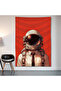 Astronaut in Shirt Wall Cloth Wall Tapestry First Quality Satin Fabric Poster - 2