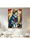 Japanese Cat Wallcloth Wall Tapestry First Quality Satin Fabric Poster