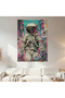 Astronaut Graffiti Wall Drape Wall Tapestry First Quality Satin Fabric Poster