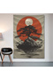 Japanese Tree Wall Drape Wall Tapestry First Quality Satin Fabric Poster - 2
