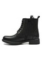 Genuine Leather Black Washed Nubuck Women's Boots - 2