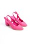 Side elastic bow 5 cm heel women's shoes - 5