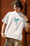 Nota Bird Printed Men's Crew Neck Cotton Oversize Short Sleeve T-Shirt - 3