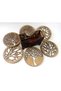 Wooden Decorative Coaster Set of 6 (10X10Cm Tree of Life Pattern) and Storage Box - 3