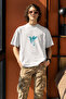 Nota Bird Printed Men's Crew Neck Cotton Oversize Short Sleeve T-Shirt