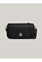 Women's Crossbody Bag, Th Emblem, Adjustable Strap, Stylish and Suitable for Everyday Use, Black