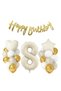 Cream Color Age Number Star Heart Age Balloon Birthday Party Set Decoration - 8