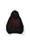 2-Piece Spider Lover Combination Sweatshirt - Black and White Printed Oversized Hoodie - 2