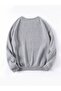 New York 199X Thick Winter Sweatshirt - Gray Printed Oversized Crew Neck - 2