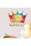 Rengarek Happy Birthday Written King's Crown Foil Balloon - 6