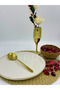 Dmr Life Gold Sauce Serving Spoon 1 Piece (Small Boydur Tableware Serving)
