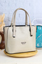 Silvery Three Compartment Shoulder and Arm Bag with Adjustable Shoulder Strap