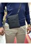 Waterproof Leather Hajj Umrah Passport Phone Wallet with Neck Strap Black