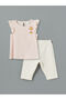 Embroidered Frilly Baby Girl T-Shirt and Leggings Set of 2