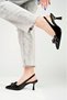Women's Bow Evening Dress Black Patent Leather Heeled Shoes - 3