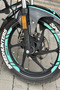 Mint Green Rim Stripe Sticker Sticker Set for Mondial Drift-L (8 Pieces) - 5