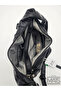 21K 1846 Barcelona Faux Wash Leather Shoulder Bag Black - 2