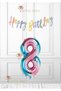 Rainbow Number Balloon - Macaron Banner - Unicorn Number Balloon 1 Year Old