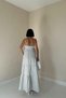 Season Striped Straps Gipe Detailed Muslin Midi Dress - 2