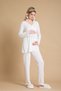 Venera Maternity Stylish Pajamas Set with Lace 3 Piece Sleepwear Set - 4