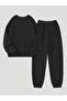 3 Thread California Summer Sweatshirt Sweatpants Jogger - Black Printed Sweatpants Set Crew Neck - 2