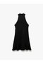 Aerobin Fabric Sleeveless Halter Neckline Mini Dress - 4