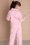 Pink Embroidery Detailed Sleeves Lace Girls Bottom Top Suit 20336 - 6