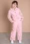 Pink Embroidery Detailed Sleeves Lace Girls Bottom Top Suit 20336