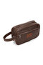 Men's Leather Portfolio Clutch Handbag Brown - 2
