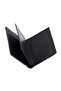 Black Patterned 100% Leather Wallet - 3