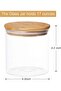 Set of 3 Glass Jars with Bamboo Lids, Airtight Kitchen Storage for Snacks, Tea, Pasta - 7