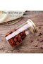 Set of 3 Round Glass Jars (1000ML) with Airtight Bamboo Lids for Kitchen Storage – Small Size - 4