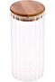 Glass Jar W/Bamboo Lid 8Cm X 8Cm X 19Cm Transparent