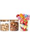 Set of 3 Glass Jars with Bamboo Lids, Airtight Kitchen Storage for Snacks, Tea, Pasta