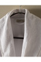 Eleta Şalyaka 100% Cotton Unisex Bathrobe - White - 4
