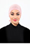 Brocade Tulle Powder Ready-To-Wear Turban Hijab Bonnet Suitable for Medical Use - 3