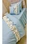 Single fitted sheet with fitted skirt and ruffles, duvet cover and two pillows - 5