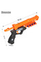 Kids Manual Bullet Toygun wt 10pcs Soft Bullets-Orange - 5